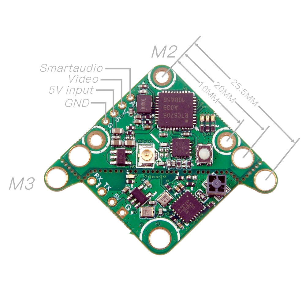 Happymodel Fyujon 2in1 module 2.4GHz ExpressLRS EP RX Receiver and OpenVTX 5.8GHz 300mW Video Transmitter