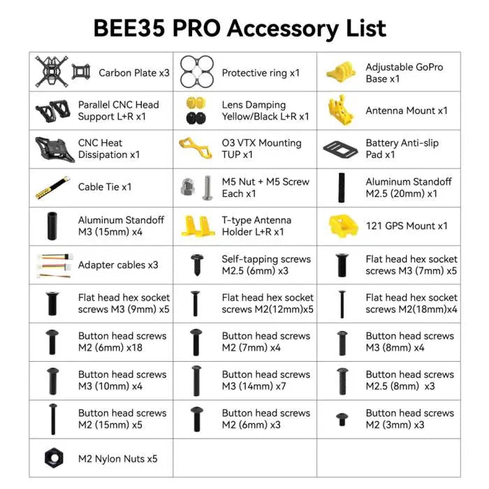 SpeedyBee Bee35 Pro 3.5" Cinewhoop Frame Kit