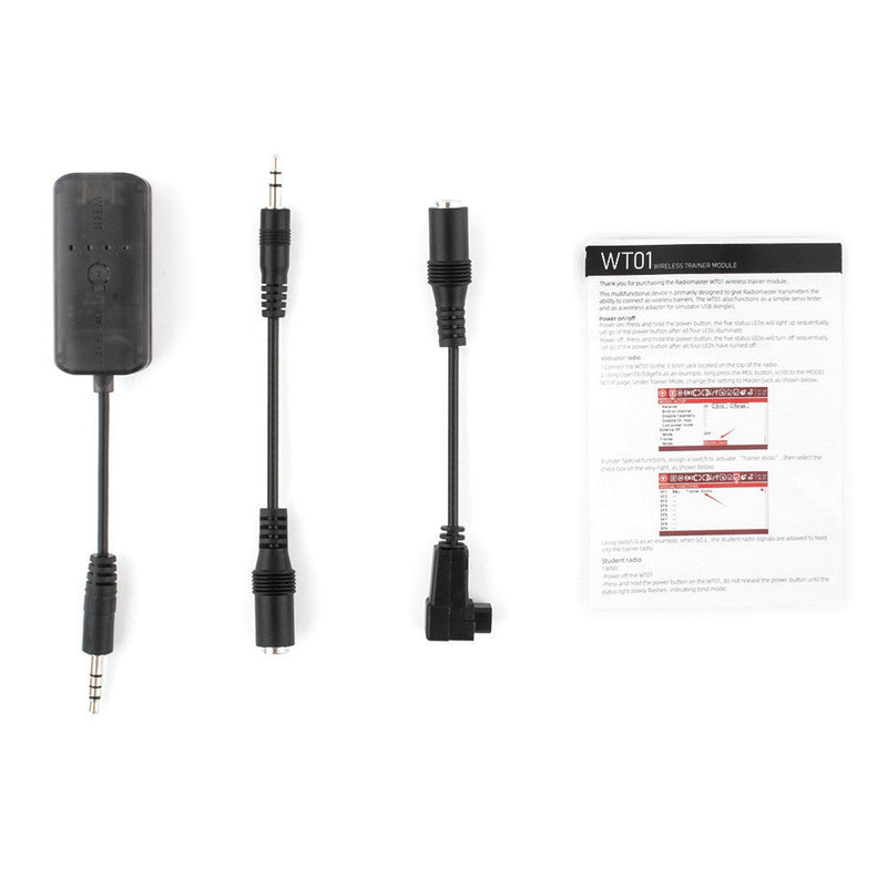 RadioMaster WT01 Wireless Trainer Adapter Included Plugs