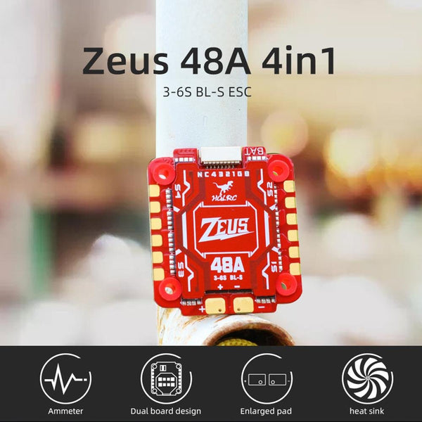 HGLRC Zeus 48A 4in1 ESC 3-6S BL_S with Heat Sink for FPV Racing Drone Freestyle - HGLRC Company
