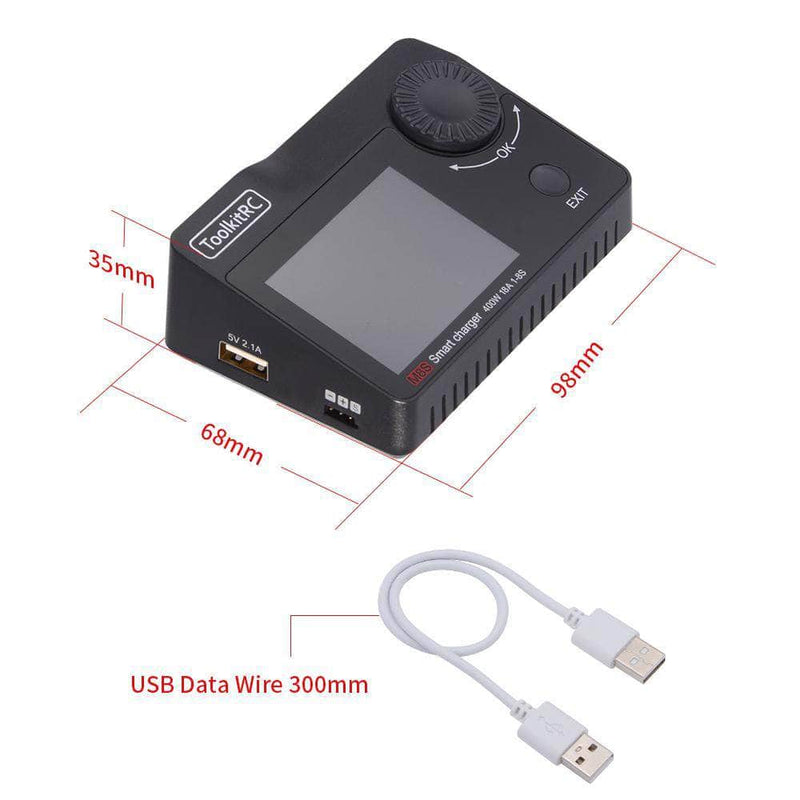 ToolkitRC M8S 400W 18A Battery Charger, Cell Checker, Servo Tester, Receiver Tester & Variable DC Output Controller - RaceDayQuads